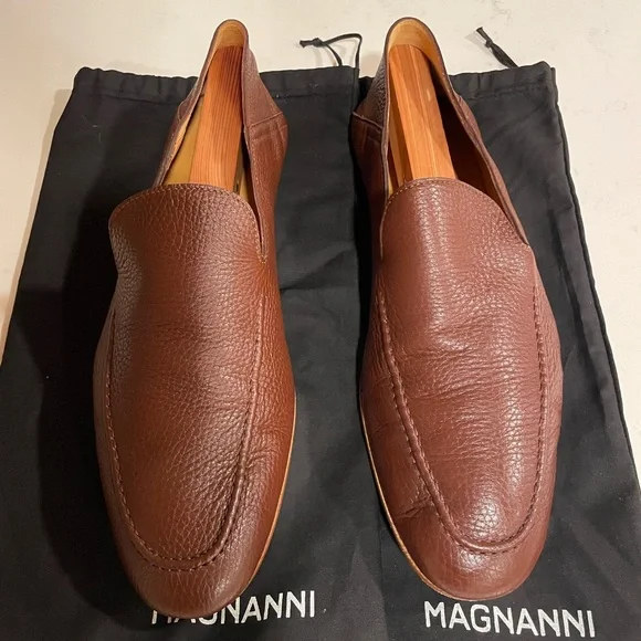 Magnanni Men's Heston Deerskin Leather House Slippers - Picture 2 of 10